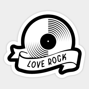 Love rock vinyl Sticker